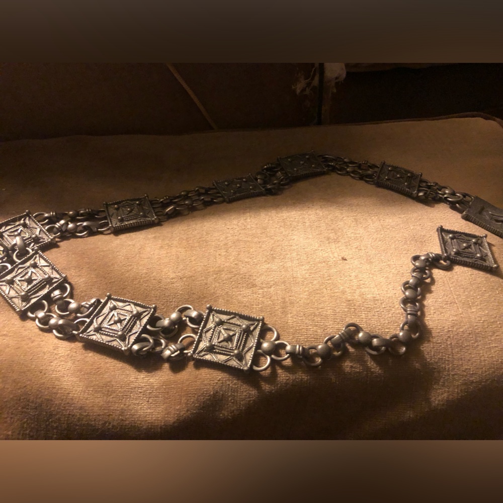 Rare! Ben Amun Dark Silver Geometric Link Belt- $350 or $335 w/offer
